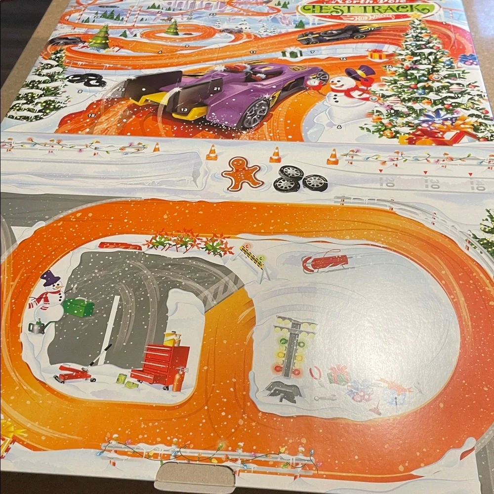 Hot Wheels Holiday Advent Toy Car Set - 24-Day Countdown